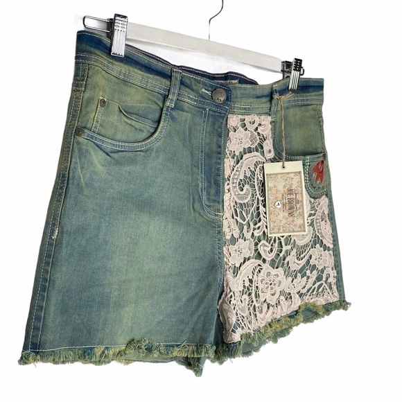 Festival Denim and Lace Short 90’s Y2K - Picture 8 of 15